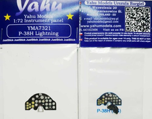 Przejdź do produktu YAHU YMA7321 - 1:72 P-38H Lightning tablica przyrządów
