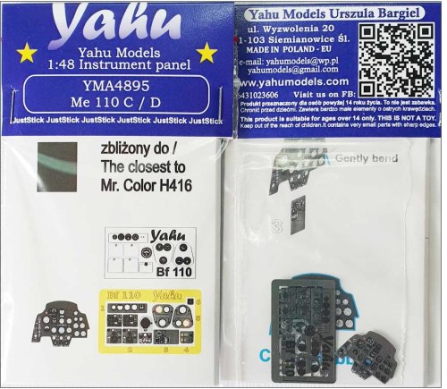 Przejdź do produktu YAHU YMA4895 - 1:48 Messerschmitt Me 110 C/D tablica przyrządów