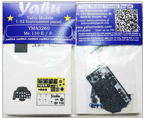 Przejdź do produktu YAHU YMA3260 - 1:32 Messerschmitt Me 110 E/F tablica przyrządów