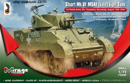 Przejdź do produktu MIRAGE 726089 - 1:72 Stuart Mk.VI M5A1 - 1 Dywizja Pancerna gen. Maczka