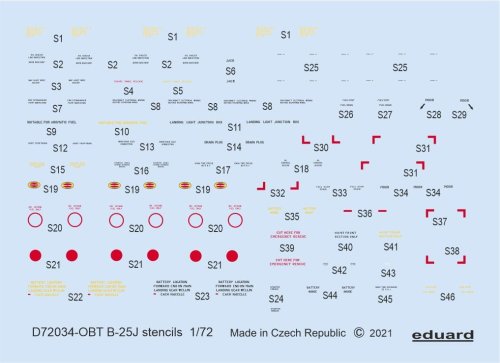 Przejdź do produktu EDUARD D72034 - 1:72 B-25J stencils