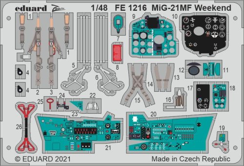Przejdź do produktu EDUARD FE1216 - 1:48 MiG-21MF Weekend