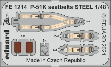 Przejdź do produktu EDUARD FE1214 - 1:48 P-51K seatbelts - Steel