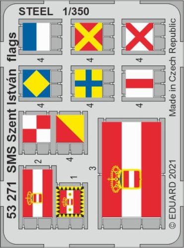 Przejdź do produktu EDUARD 53271 - 1:350 SMS Szent István flags - Steel