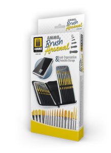 AMMO MIG 8580 - Zestaw pędzli modelarskich w etui