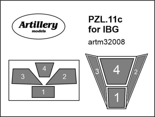 Przejdź do produktu FLY ARTM32008 - 1:32 PZL P.11c canopy