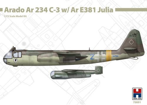 Przejdź do produktu HOBBY 2000 72051 - 1:72 Arado Ar 234 C-3 w/ Ar E381 Julia