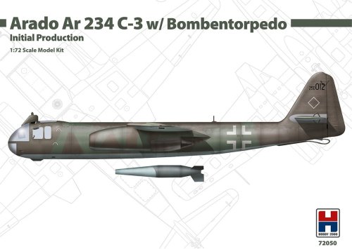Przejdź do produktu HOBBY 2000 72050 - 1:72 Arado Ar 234 C-3 w/ Bombentorpedo Initial Production