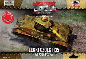 FIRST TO FIGHT 085 - Wrzesień 1939 - 1:72 Lekki czołg H-35 wersja późna - Gazetka w zestawie z modelem