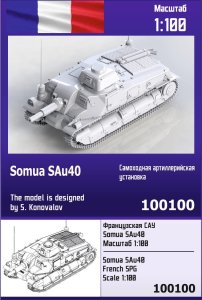 ZEBRANO Z100-100 - 1:100 Somua SAu40