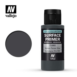 VALLEJO 73603 - Surface Primer - German Panzer Grey / Schwargrau RAL 7021