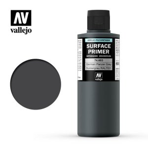 VALLEJO 74603 - Surface Primer - German Panzer Grey / Schwargrau RAL 7021