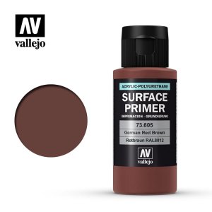 VALLEJO 73605 - Surface Primer - German Red Brown / Rotbraun RAL 8012