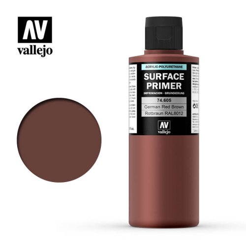 Przejdź do produktu VALLEJO 74605 - Surface Primer - German Red Brown / Rotbraun RAL 8012