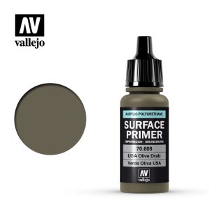 VALLEJO 70608 - Surface Primer - USA Olive Drab (FS34087) 17 ml