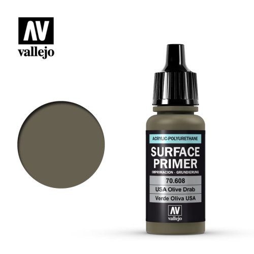 Przejdź do produktu VALLEJO 70608 - Surface Primer - USA Olive Drab (FS34087) 17 ml
