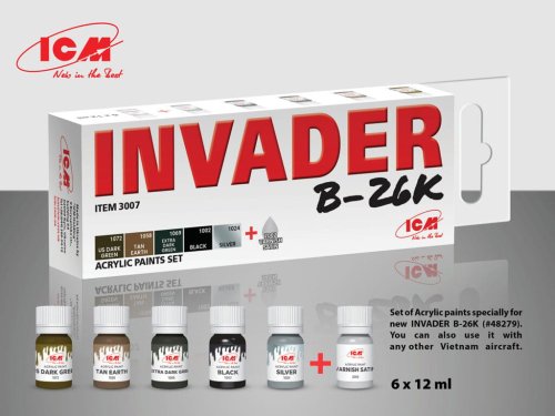Przejdź do produktu ICM 3007 - Invader B-26K Acrylic Paint Set 6 x 12 ml
