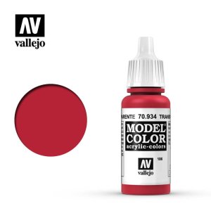 VALLEJO 70934 (186) - Farba akrylowa Transparent Red 17 ml -  Model Color
