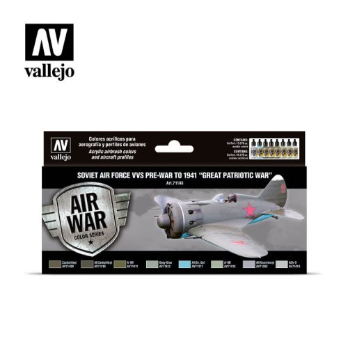 Przejdź do produktu VALLEJO 71196 - Soviet Air Force VVS Pre-War to 1941 Set