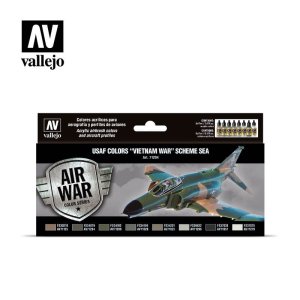 VALLEJO 71204 - USAF Colors Vietnam War Scheme Sea (South East Asia) Set