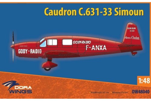 Przejdź do produktu DORA WINGS DW 48040 - 1:48 Caudron C.631-33 Simoun