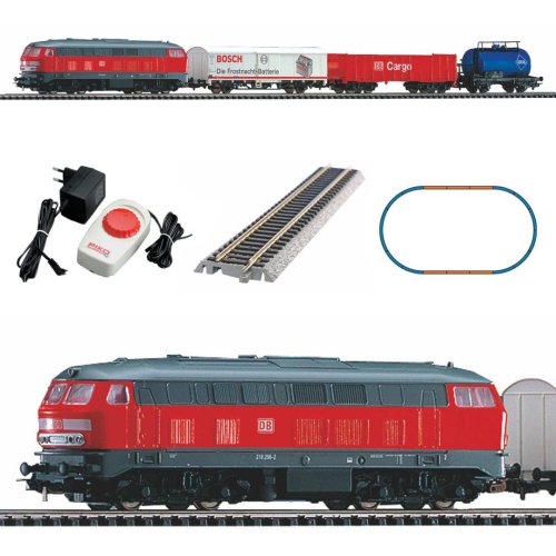 Przejdź do produktu PIKO 57154 H0 Kolejka elektryczna DB z lokomotywą Br 218 i wagonami towarowymi