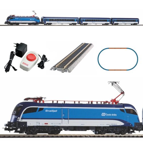 Przejdź do produktu PIKO 57179 H0 Kolejka elektryczna RailJet CD z lokomotywą Taurus i wagonami osobowymi