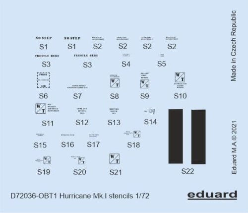 Przejdź do produktu EDUARD D72036 - 1:72 Hurricane Mk.I stencils