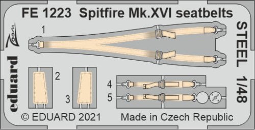 Przejdź do produktu EDUARD FE1223 - 1:48 Spitfire Mk.XVI seatbelts - Steel