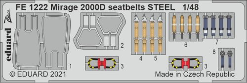 Przejdź do produktu EDUARD FE1222 - 1:48 Mirage 2000D seatbelts - Steel