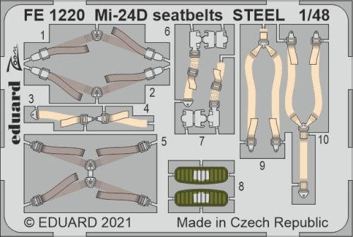 Przejdź do produktu EDUARD FE1220 - 1:48 Mi-24D seatbelts - Steel