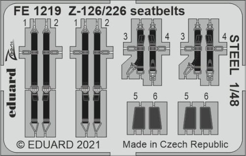 Przejdź do produktu EDUARD FE1219 - 1:48 Z-126/226 seatbelts - Steel