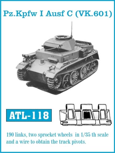 Przejdź do produktu Friulmodel ATL-118 - 1:35 Metalowe gąsienice Pz. Kpfw I Ausf C (VK.601)
