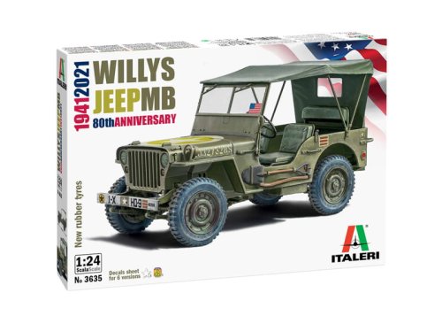 Przejdź do produktu ITALERI 3635 - 1:24 Willys Jeep MB 80th Anniversary 1941-2021