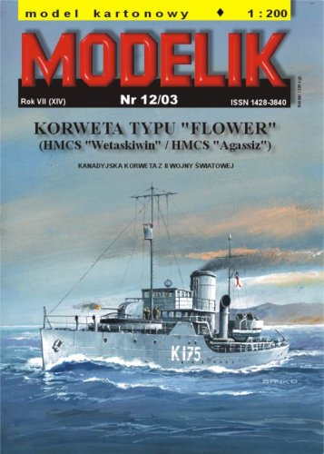 Przejdź do produktu MODELIK 0312 - 1:200 Korweta typu Flower HMCS Wetaskiwin / Agassiz