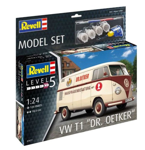Przejdź do produktu REVELL 67677 - 1:24 VW T1 Dr. Oetker Model Set