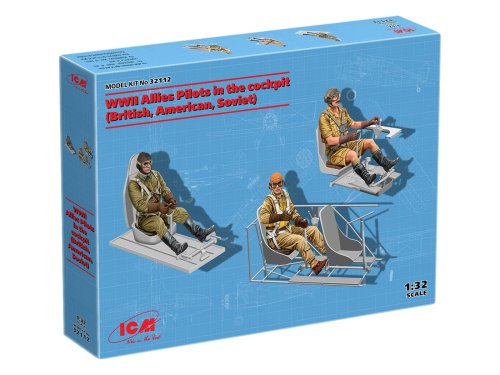 Przejdź do produktu ICM 32112 - 1:32 WWII Allies Pilots in the cockpit British, American, Soviet