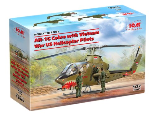Przejdź do produktu ICM 32062 - 1:32 AH-1G Cobra with Vietnam War US Helicopter Pilots