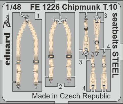 Przejdź do produktu EDUARD FE1226 - 1:48 Chipmunk T.10 seatbelts - Steel