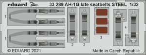 EDUARD 33289 - 1:32 AH-1G late seatbelts - Steel