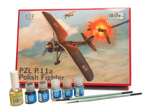 Przejdź do produktu Model do sklejania samolot P.11 plus klej i farby (ZST-013)