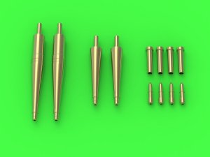 MASTER AM-48-166 - 1:48 Spitfire Mk.Vc lufy działek Hispano 20mm w osłonach i końcówki luf Browning .303