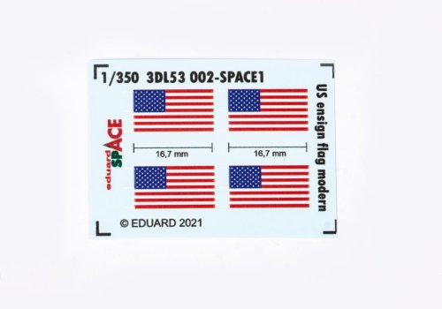 Przejdź do produktu EDUARD 3DL53002 - 1:350 US ensign flag modern Space 3D Decals + PE