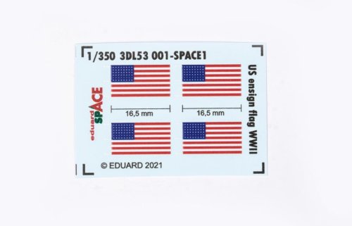 Przejdź do produktu EDUARD 3DL53001 - 1:350 US ensign flag WWII Space 3D Decals + PE