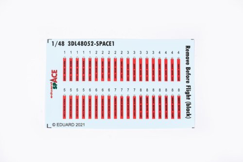 Przejdź do produktu EDUARD 3DL48052 - 1:48 Remove Before Flight (black) Space 3D Decals + PE