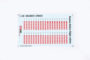 EDUARD 3DL48051 - 1:48 Remove Before Flight (white) Space 3D Decals + PE