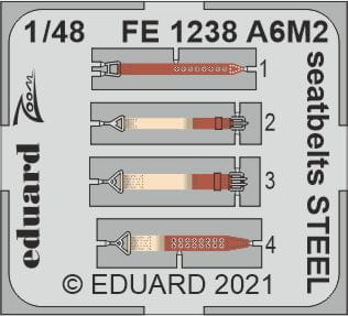 Przejdź do produktu EDUARD FE1238 - 1:48 A6M2 seatbelts - Steel