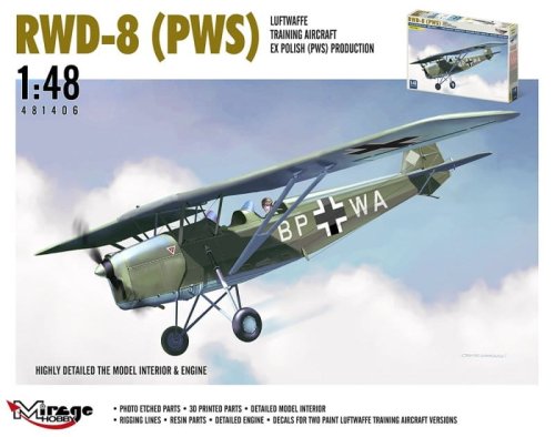 Przejdź do produktu MIRAGE 481406 - 1:48 RWD-8 (PWS) Luftwaffe ex Polish PWS production Limited Edition