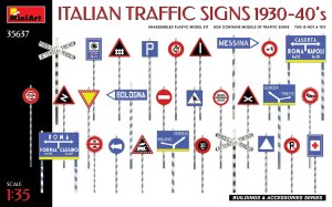 MINIART 35637 - 1:35 Italian Traffic Signs 1930-40s