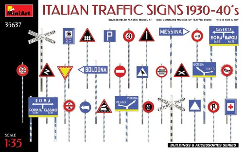 Przejdź do produktu MINIART 35637 - 1:35 Italian Traffic Signs 1930-40s